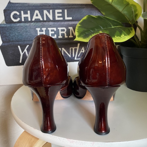 🤎🧡Anyi Lu Patent Leather Open Side Cushioned Pumps🤎🧡 - Picture 4 of 13